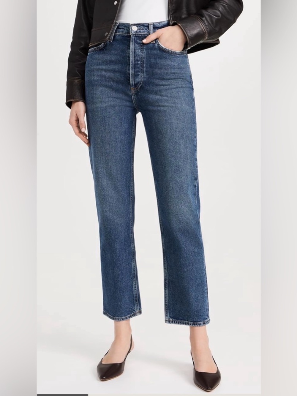 Agolde 90s pinch waist crop in solace